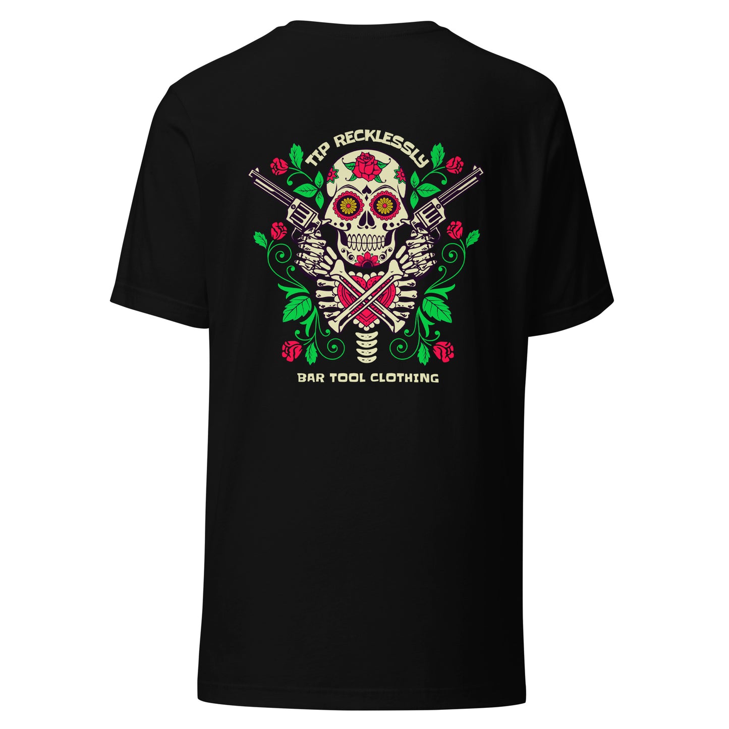 Sugar Skull & Pistols Unisex t-shirt