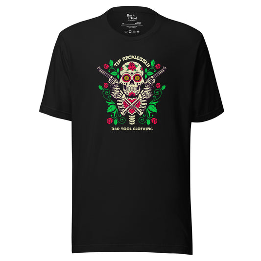 Sugar Skull & Pistols Front Graphic Unisex t-shirt